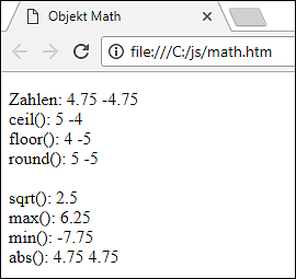 »Math«-Objekt, Teil 1 von 2