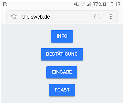 Anwendung zum Aufruf der vier Standarddialoge