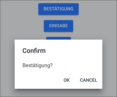 Standarddialog für eine Bestätigung