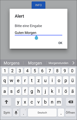 Standarddialog für eine Eingabe