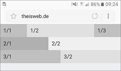 Eine Tabelle mit Elementen