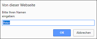 Eingabe mit »prompt()«