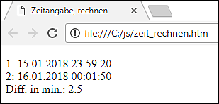 Berechnen der Zeitdifferenz