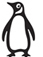 Penguin walking logo