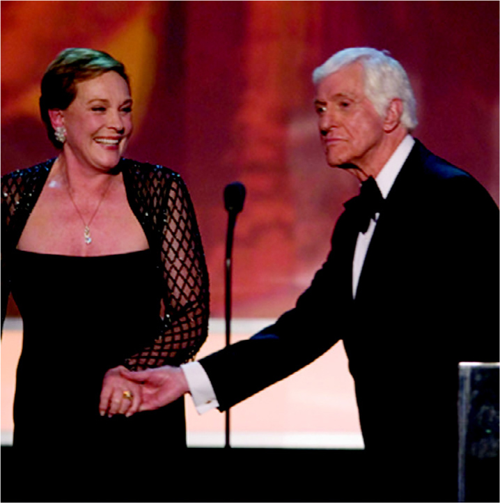 Introducing my Mary Poppins costar Julie Andrews as she received a Life Achievement Award from the Screen Actors Guild in 2006. Photograph by Michael Caulfield/WIREIMAGE.com for TNT, a Time Warner Company