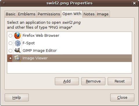 Choosing the default application to use with PNG files