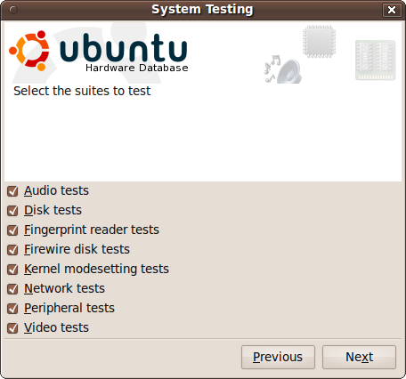 The System Testing utility