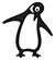 Penguin walking logo