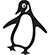 Penguin walking logo