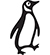 Penguin walking logo