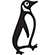 Penguin walking logo