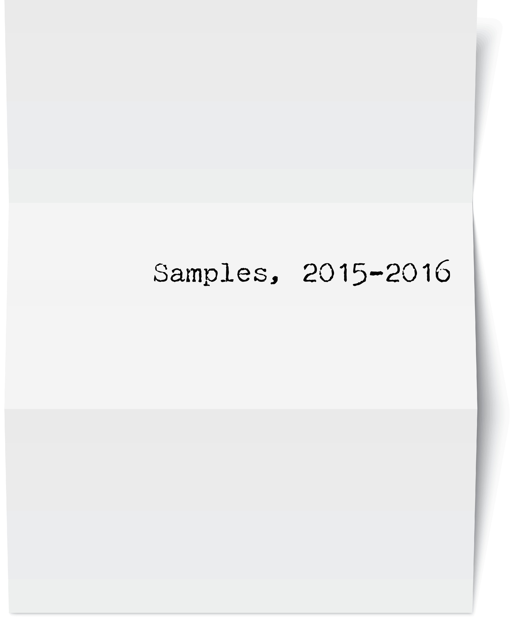 Samples, 2015–2016