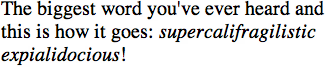 When there is not enough room for a word to fit on a line, it will break at the location of the wbr element.