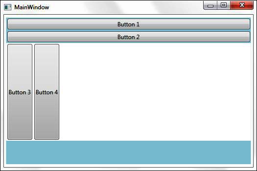 Setting the child StackPanel Orientation to Horizontal to stack its child elements horizontally.