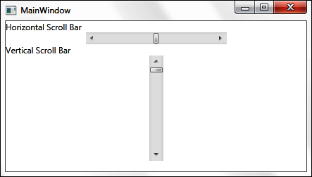 Horizontal and vertical ScrollBar controls.