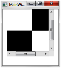 A ScrollViewer control containing a Grid with Border controls in each cell.