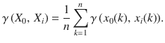 $$\gamma \left( {X_{0} ,\,X_{i} } \right) = \frac{1}{n}\sum\limits_{k = 1}^{n} {\gamma \left( {x_{0} (k),\,x_{i} (k)} \right)} .$$