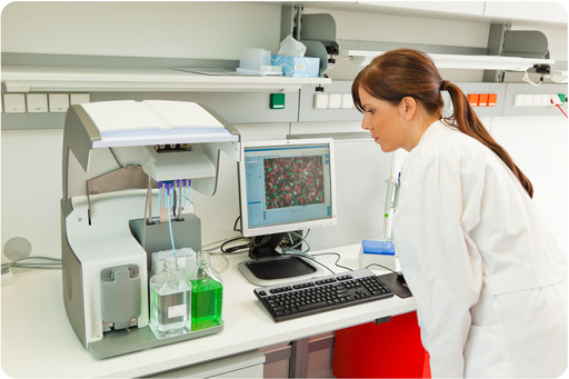 Woman in laboratory