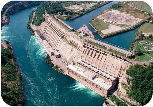 Hydroelectric dam Adam Beck Complex in Ontario