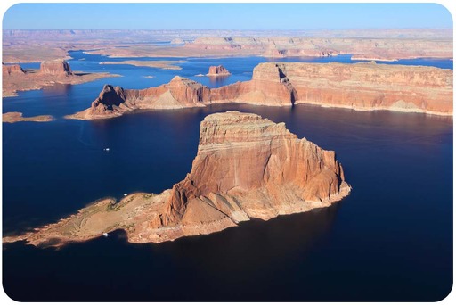 Glen Canyon Dam in Arizona created Lake Powell