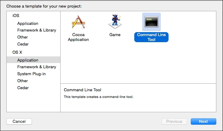 Setting up a command-line Xcode project