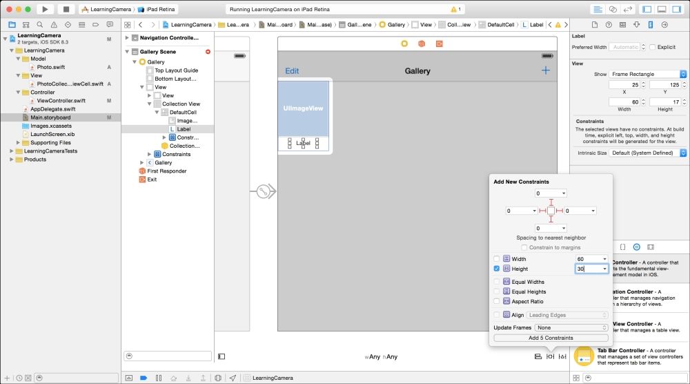 Configuring the user interface