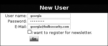 Signing up for a new account