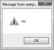 XSS pop-up