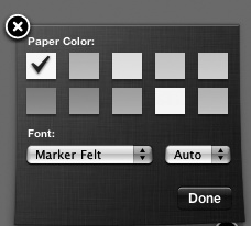 The Stickies widget can appear in different colors.