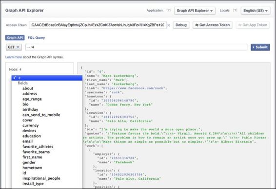 The Graph API Explorer