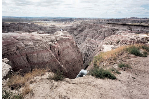 John Ganis, Family at Badlands National Park, SD, 1990, chromogenic print.