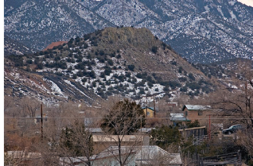 Madrid, NM, with coal tailings, 2013 (Photo: Barbara Anschel).