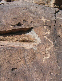 Snake and Cross Petroglyph, NM, c. 2007.