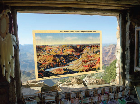 Mark Klett and Byron Wolfe, Desert View: from the window of the Watchtower gift shop, Grand Canyon, 2008.