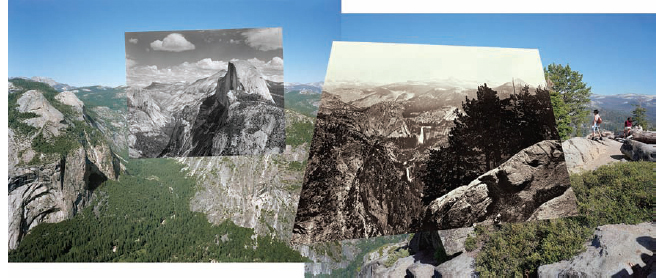 Mark Klett and Byron Wolfe, View from the handrail at Glacier Point overlook...