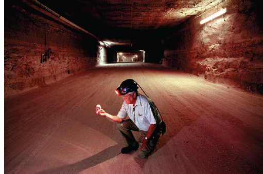 Juan Rios, WIPP, Completed Salt Tunnel, 2012.