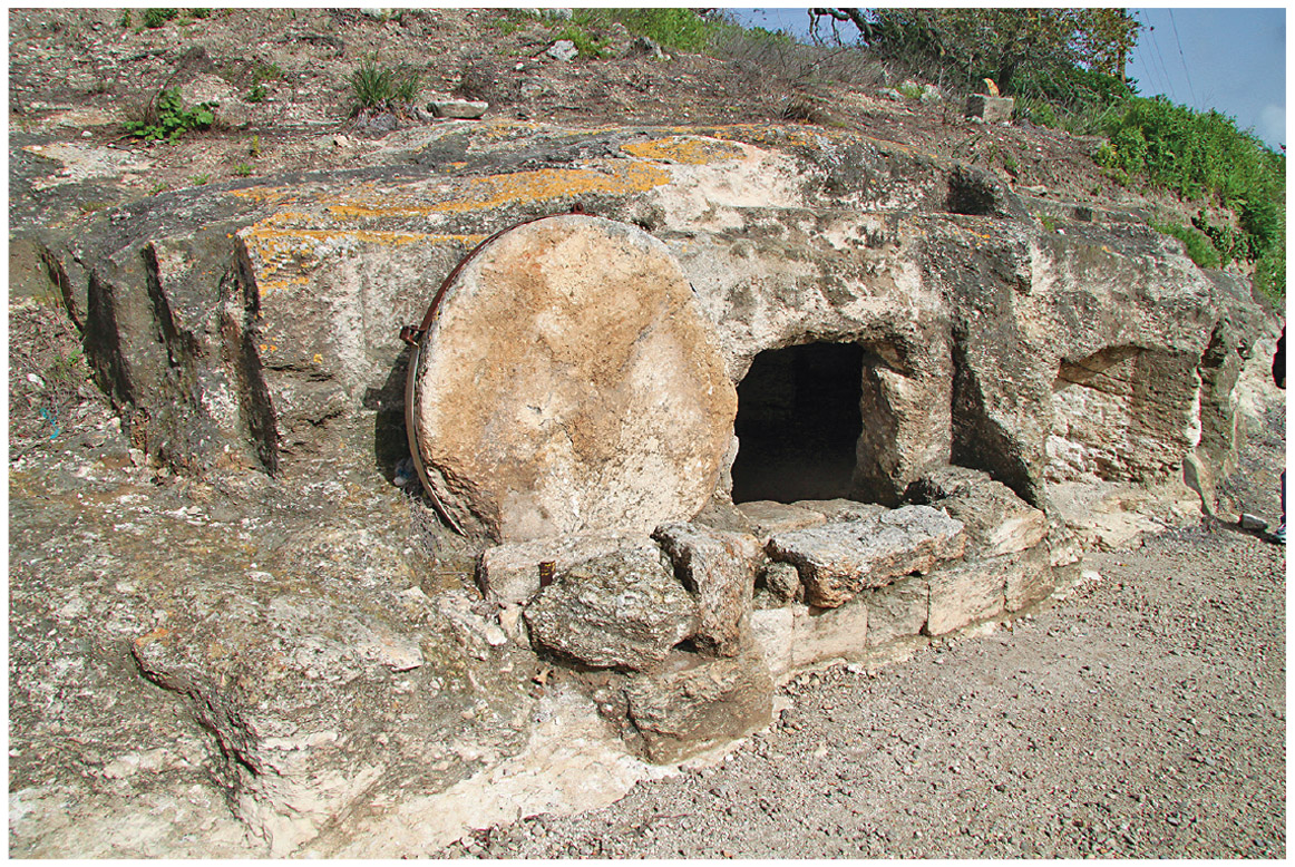  First-century tomb with stone