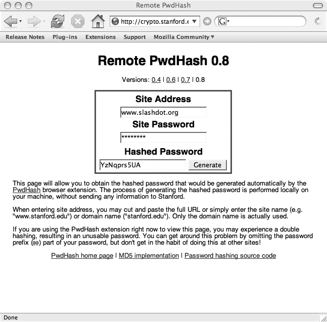 Remote PwdHash