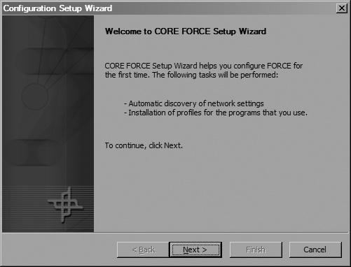 CORE FORCE’s setup wizard