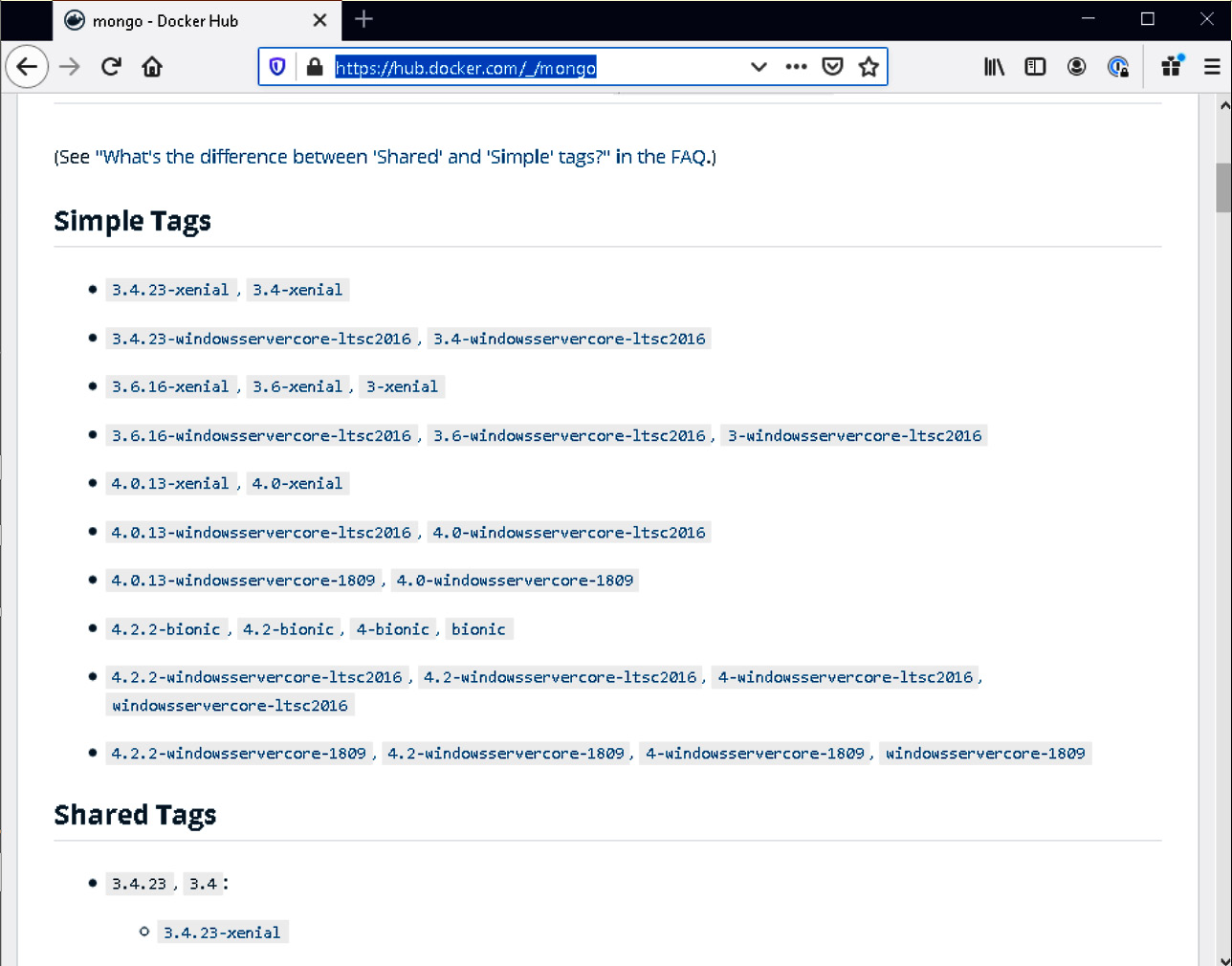 Figure 3.2 – Simple tags and shared tags for hello-world