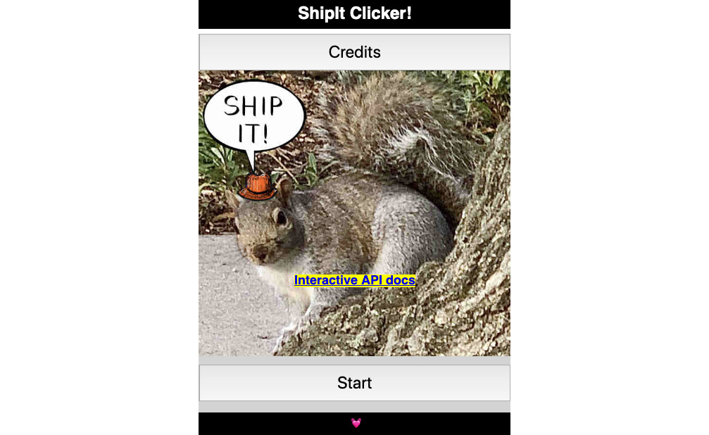 Figure 5.1 – ShipIt Clicker game main menu