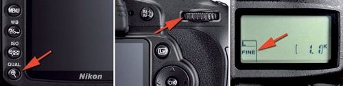 Selecting image quality with external controls