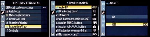 Custom Setting e5 (Auto FP)