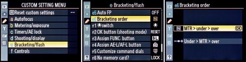 Custom Setting e6 (Bracketing order)