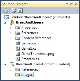 The new Images folder in Solution Explorer