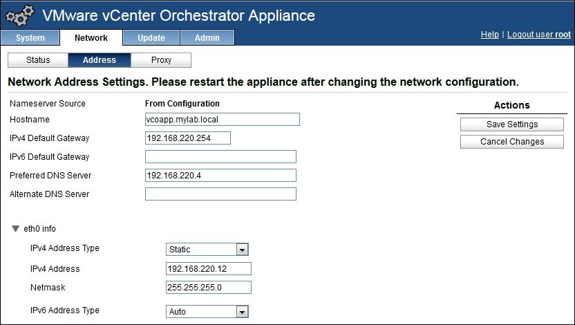 Change the IP and hostname