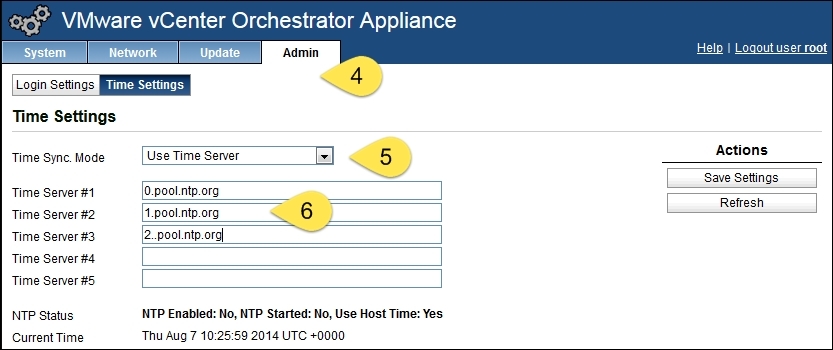 Setting the time (NTP)