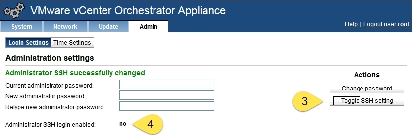 Turning SSH access to Orchestrator on and off