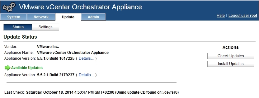 Appliance update