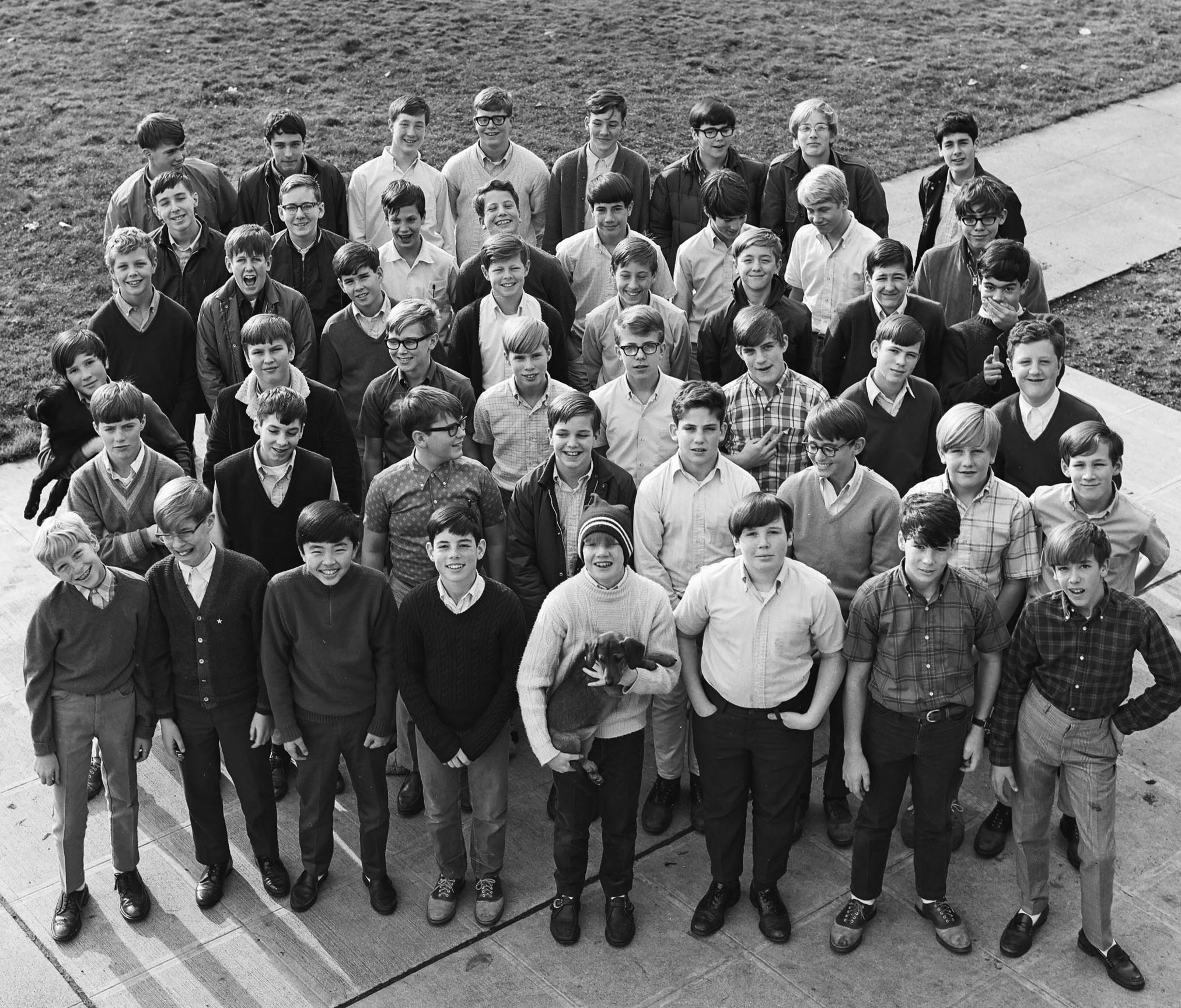 Bill Gates's seventh grade class picture from Lakeside School